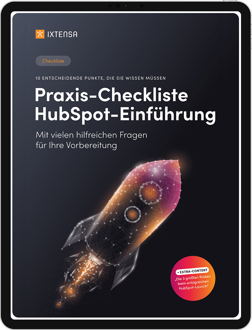 Academy Mockup Checkliste HubSpot Einführung iPad