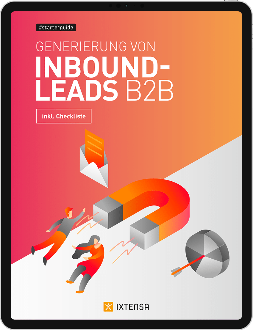 Academy Mockup Starterguide mit Schritt für Schritt Anleitung zur B2B Leadgenerierung iPad